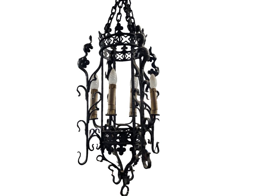 French Wrought Iron Chandeliers