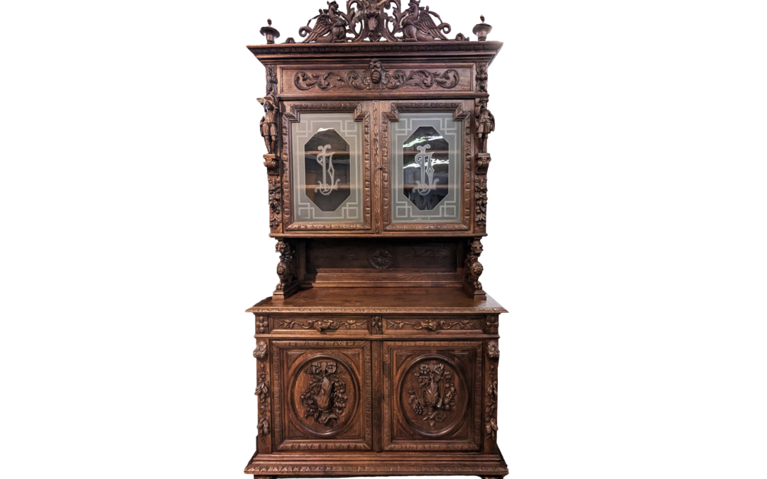 French Carved Oak Cabinet