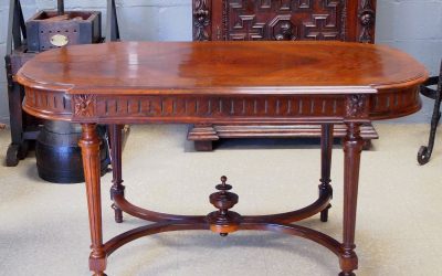 French Louis XVI Style Rosewood Writing Table
