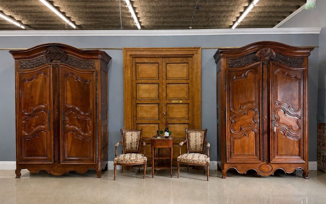 Pair French Louis XV Period Armoires